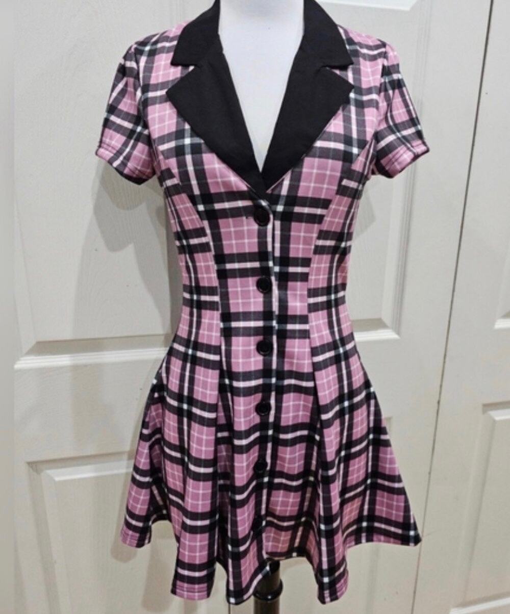 🖤💖 Pink & Black School Girl Mini Dress 💖🖤
